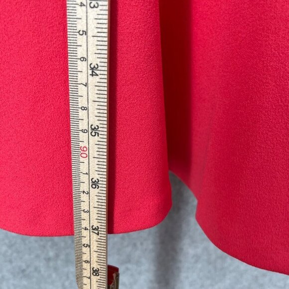 Calvin Klein Ruffle Hem Sheath Dress Size 6 Hibiscus Pink Coral Office Cocktail - Picture 10 of 12